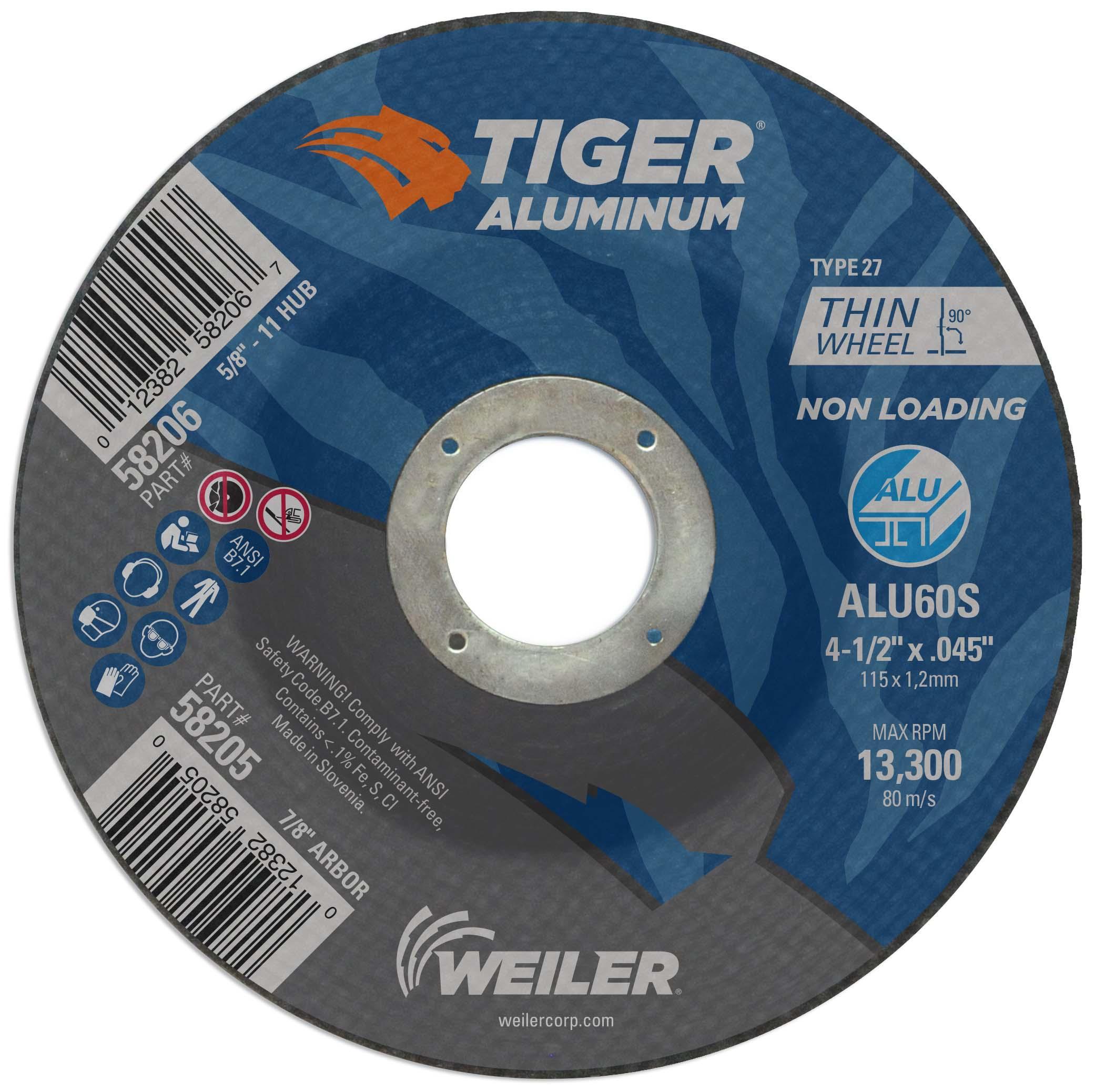 Tiger&reg; AO 68375 Long Life Performance Grinding Wheel, 9 in Dia x 1/8 in THK, 30 Grit