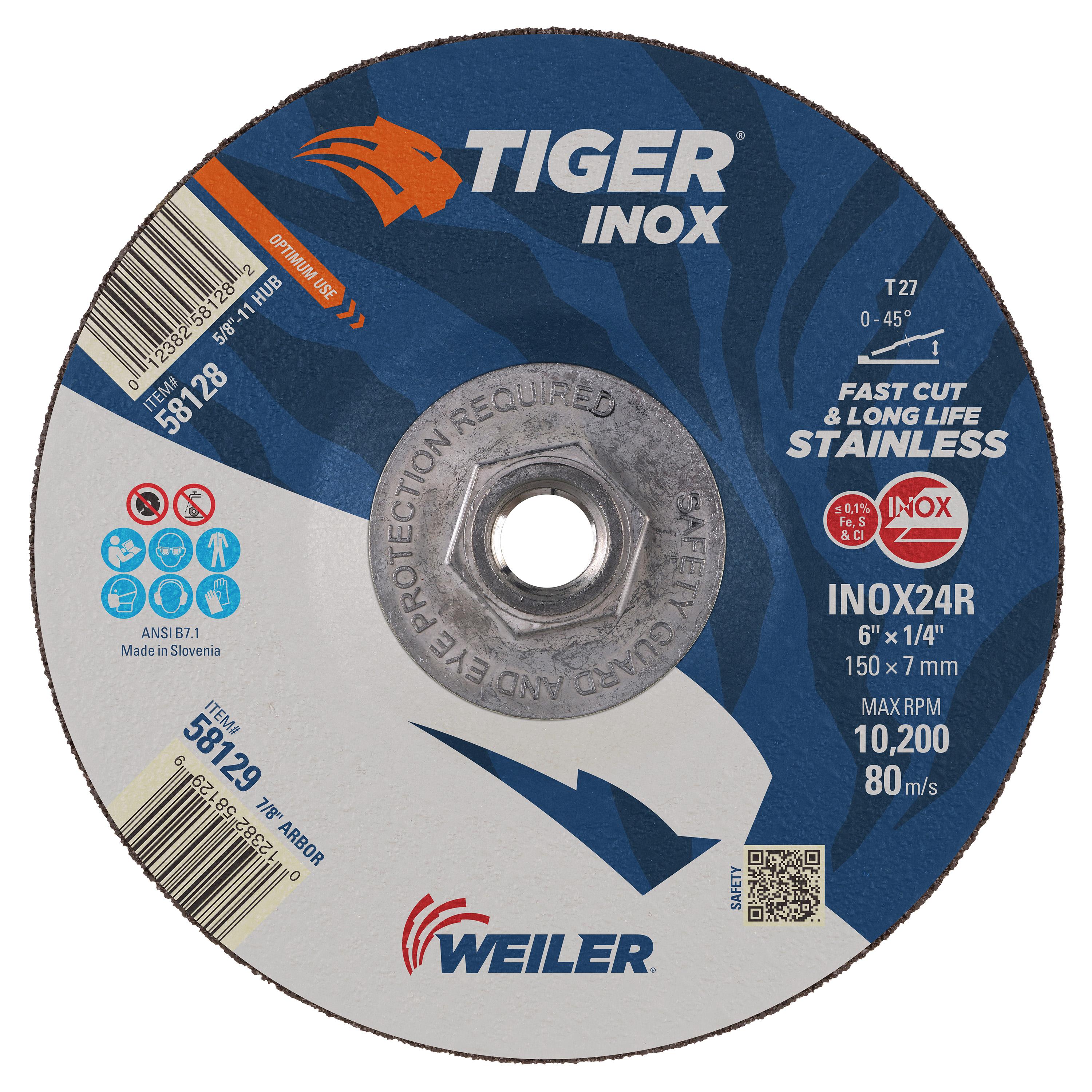 DeWALT&reg; High Performance&trade; Guaranteed Tough&reg; DW4719 Flat Depressed Center Grinding Wheel, 7 in Dia x 1/4 in THK, 7/8 in Center Hole, 24 Grit, Aluminum Oxide Abrasive