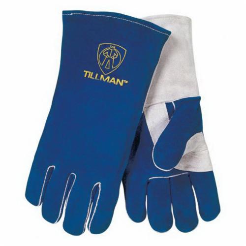 Tillman™ 50L 50 Series Premium Grade MIG Welding Gloves, L, Split Cowhide Leather Back/Kevlar® Stitching/Split Cowhide Leather Cuff, Pearl, Fleece, Gauntlet Cuff, 14 in L