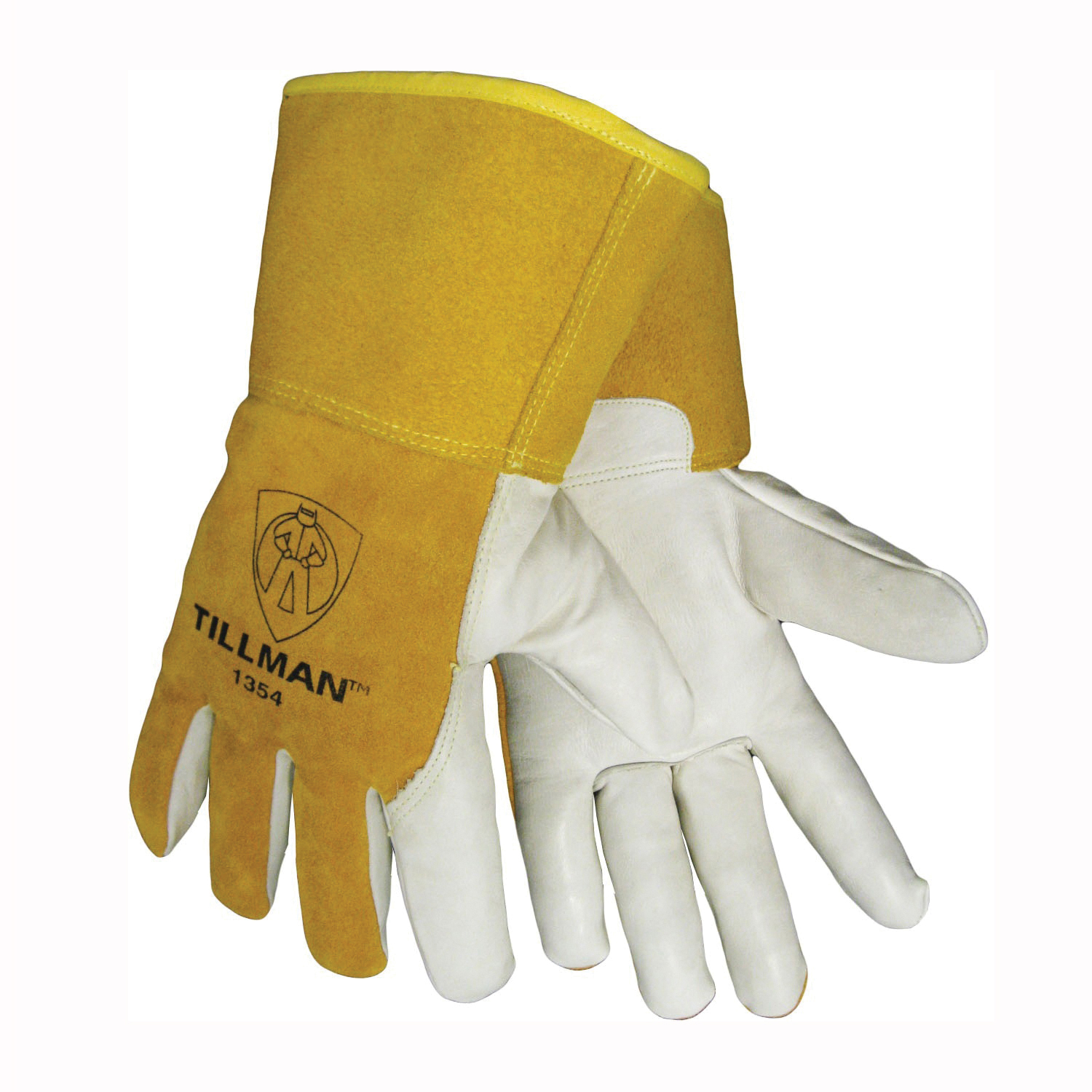 Tillman&trade; 1354XL MIG Welding Gloves, XL, Split Cowhide Leather, Kevlar, Gauntlet Cuff