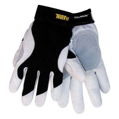 Tillman™ 1418XL Premium Grade General Purpose Gloves, Drivers, XL, Grain Cowhide Leather Palm, Split Cowhide Leather, Bourbon/Pearl, Unlined Lining, Keystone Thumb