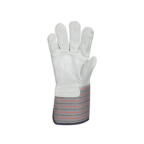 Tillman&trade; 1528 General Purpose Work Gloves, Gunn Cut Style, L, Split Cowhide Palm, Canvas, Gray, Safety Cuff, Unlined Lining