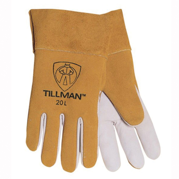 Tillman&trade; 20L 20 Series TIG Welding Gloves, L, Split Cowhide Leather, Pearl