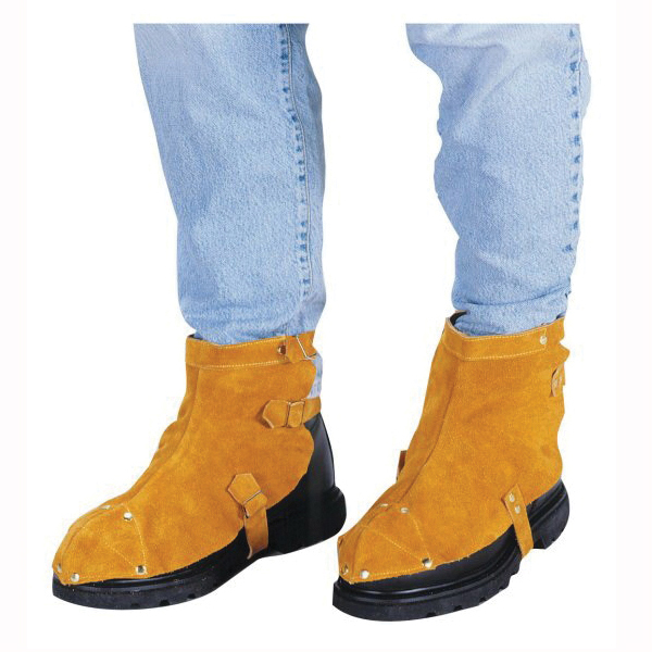 Tillman&trade; 526 Ankle High Shoe Cover, Brown, Side Split Cowhide Leather Outsole