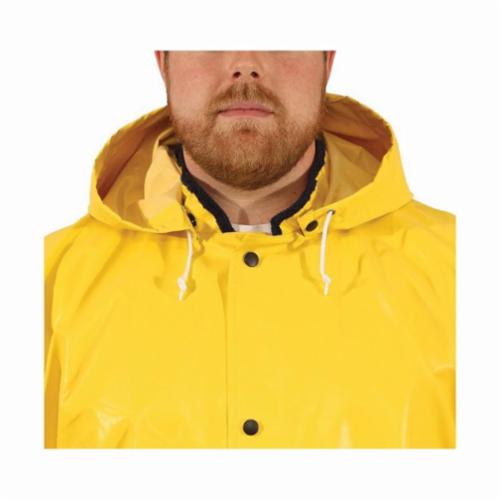 product Tingley Webdri® H31107.LG Detachable Rain Hood, L, Yellow, 26 mil Embossed PVC on Hi-Loft Polyester Lining, 12 oz Fabric, Draw Cord Closure