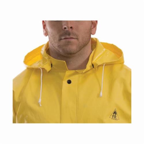 product Tingley Magnaprene™ H12107.LG High Performance Detachable Rain Hood, L, Yellow, 12 mil Neoprene on 200D Nylon, 9 oz/sq-yd Fabric, Draw Cord Closure