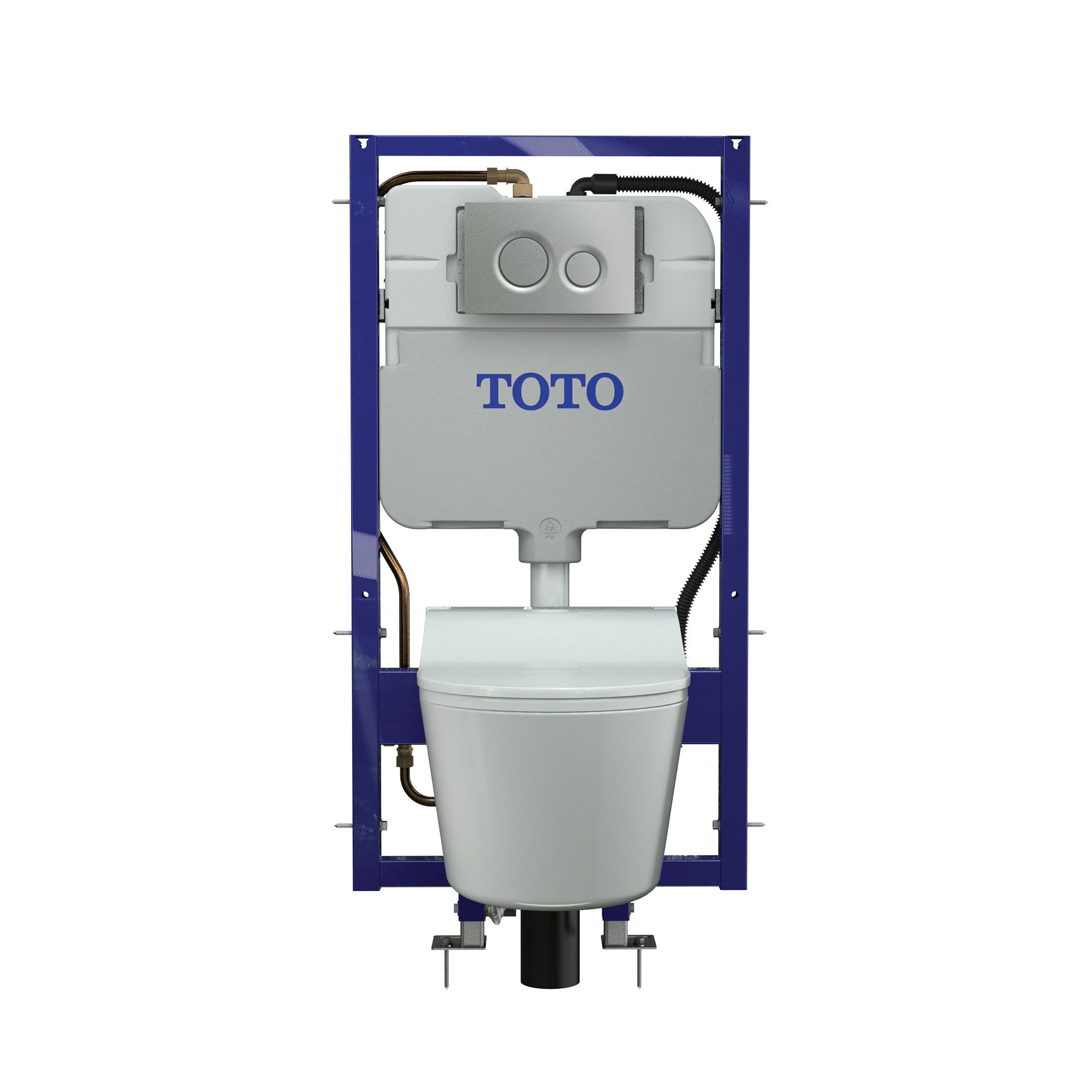 Toto® CWT4474547CMFGA#MS 1-Piece High-Efficiency Dual Flush Toilet With SW4547AT60#01 WASHLET®+ RW Bidet Seat, RP WASHLET®+ RW, D-Shape Bowl, 16-1/8 in H Rim, 1.28/0.9 gpf, Cotton White, Import