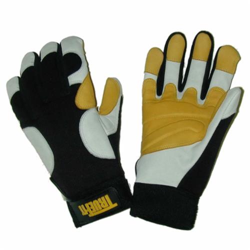 Tillman&trade; 1490XL 1490 Premium Grade General Purpose Gloves, Work, Clute Cut Style, XL, Top Grain Goatskin Leather, Gold/Pearl, Elastic Wrist Cuff, Resists: Abrasion, Unlined Lining