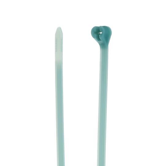 Ty-Rap&reg; TYZ527M Radiation-Resistant Standard Cable Tie, 13.38 in L x 0.263 in W x 0.07 in THK, ETFE, Aquamarine
