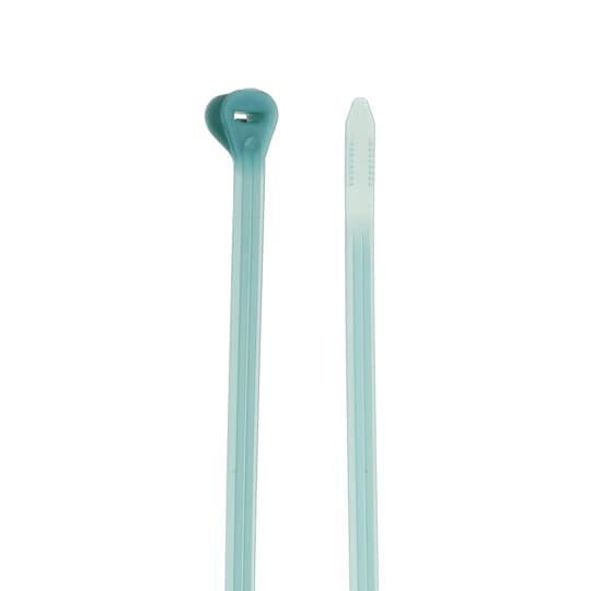 Ty-Rap&reg; TYZ527M Radiation-Resistant Standard Cable Tie, 13.38 in L x 0.263 in W x 0.07 in THK, ETFE, Aquamarine