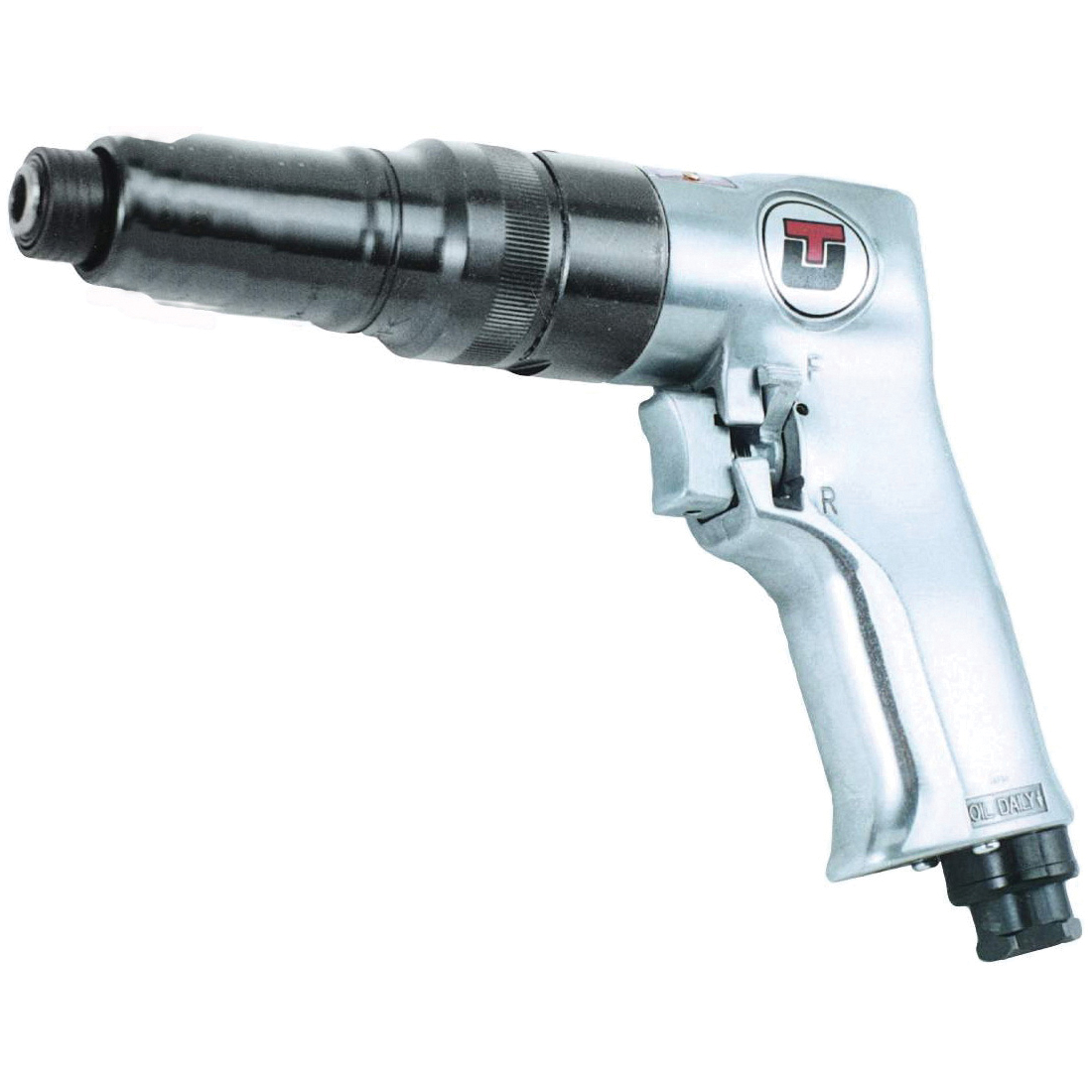UT&trade; UT8962-11 Inline Pneumatic Screwdriver, 1/4 in Chuck, 5 to 45 in-lb Torque, 4 cfm Air Flow, 90 psi, Adjustable Straight/Auto Shut-Off Clutch, 45 in-lb Max Working Torque, 16 cfm Short Run Air Consumption