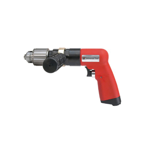 UT™ UT8825R Pneumatic Drill, 1/4 in, 0.3 hp, 2.5 cfm Air Flow, 90 psi, 5.7 in OAL, 10 cfm Short Run Air Consumption