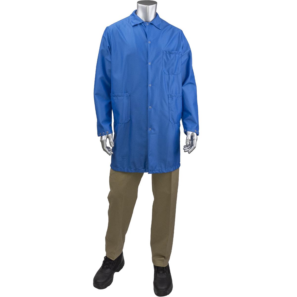 Uniform Technology&reg; BR16-45WH-XL BR16-45WH Short Lab Coat and Smock, XL, White, Polyester/Carbon