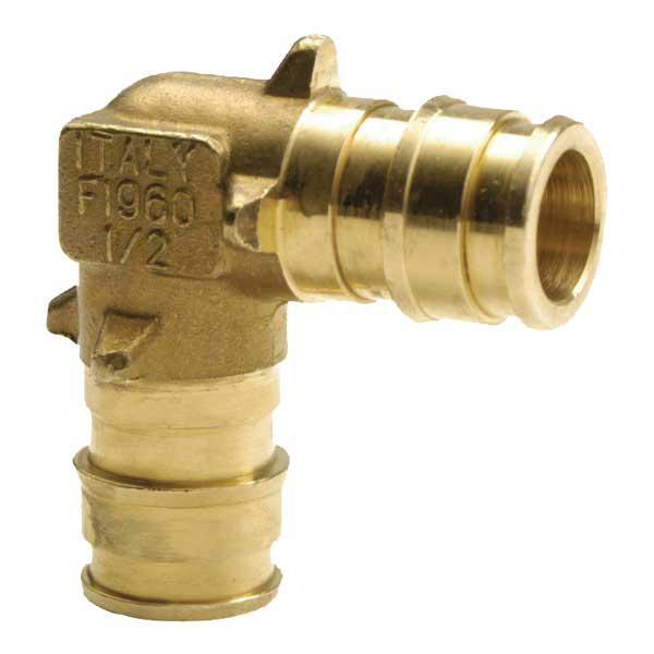 Uponor LF4710500 ProPEX® 90 Degree Elbow, 1/2 x 1/2 in Nominal, PEX End Style, LF Brass, Domestic
