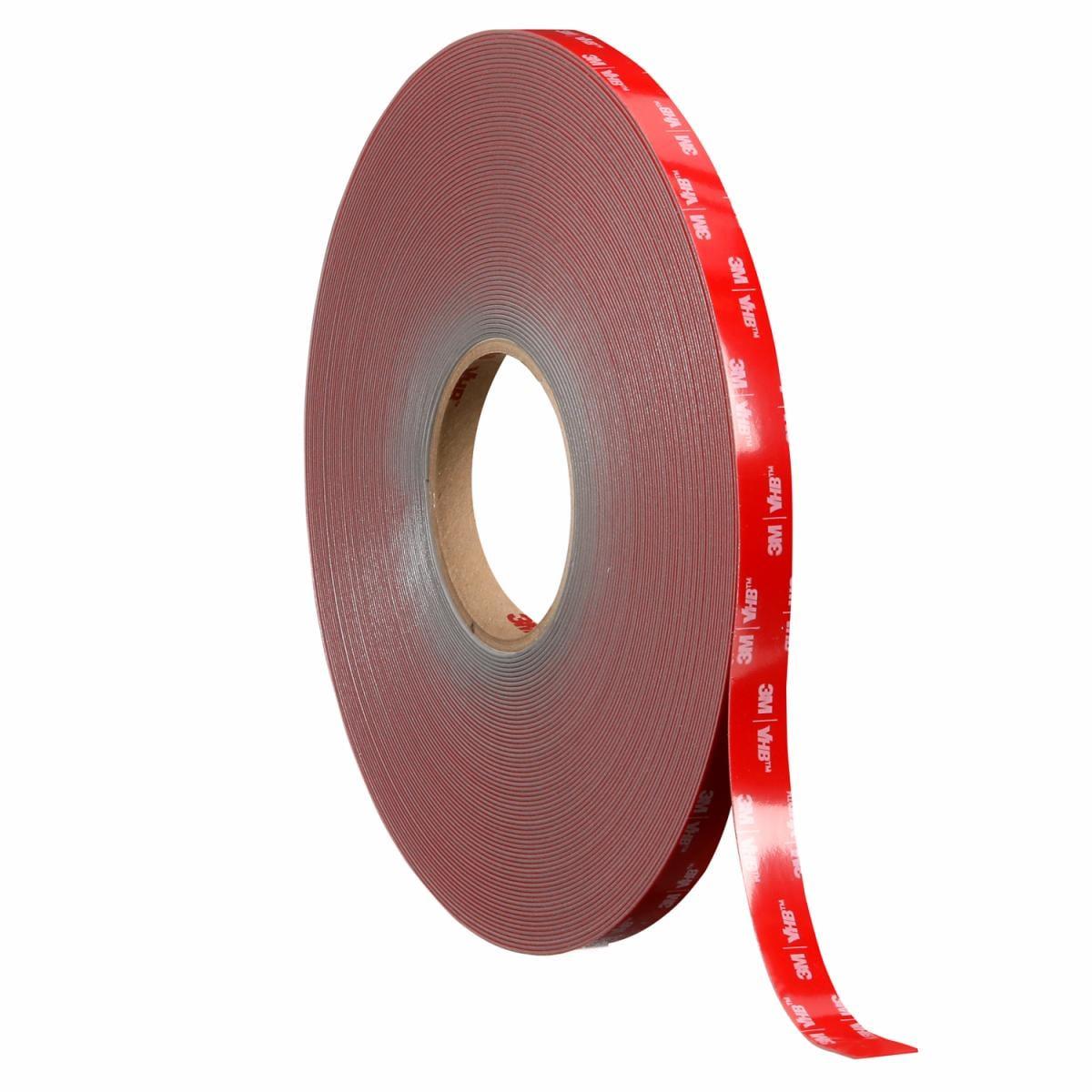 VHB™ 7010334234 4936 Double Sided Tape, 72 yd L 1 in W, 25 mil THK, Acrylic Foam Backing, Gray