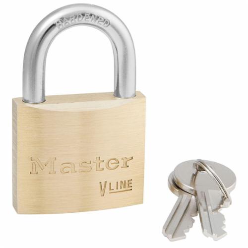 product Master Lock® 630D Rectangular Safety Padlock, 3/16 in Shackle, Aluminum Body, Silver