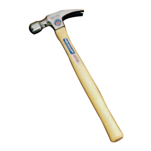 Vaughan® 10720 Super Framing Rip Hammer, 18 in OAL, Milled Face, 32 oz Forged Steel Head, Straight Claw, White Hickory Handle