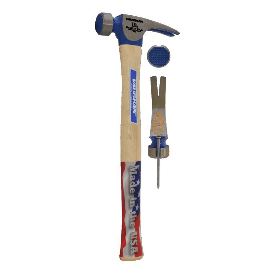 Vaughan&reg; 11600 Rip Hammer, 16 in OAL, Milled Face, 19 oz Head, Hickory Handle