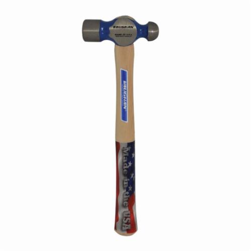 Vaughan® TC308 Ball Pein Hammer, 11-3/4 in OAL, 8 oz Forged Steel Head, Hickory Wood Handle