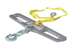 Vestil LM-HP6-S Fork Mounted Swivel Hook Plate, 6000 lb Load, 1-3/4 in H x 6-1/2 in W Fork Pocket, Steel, Silver