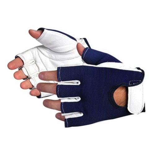 Vibrastop™ VIBGHFV/S VIBGHFV Gloves, General Purpose, S, Goat-Grain Leather Palm, Blue/White