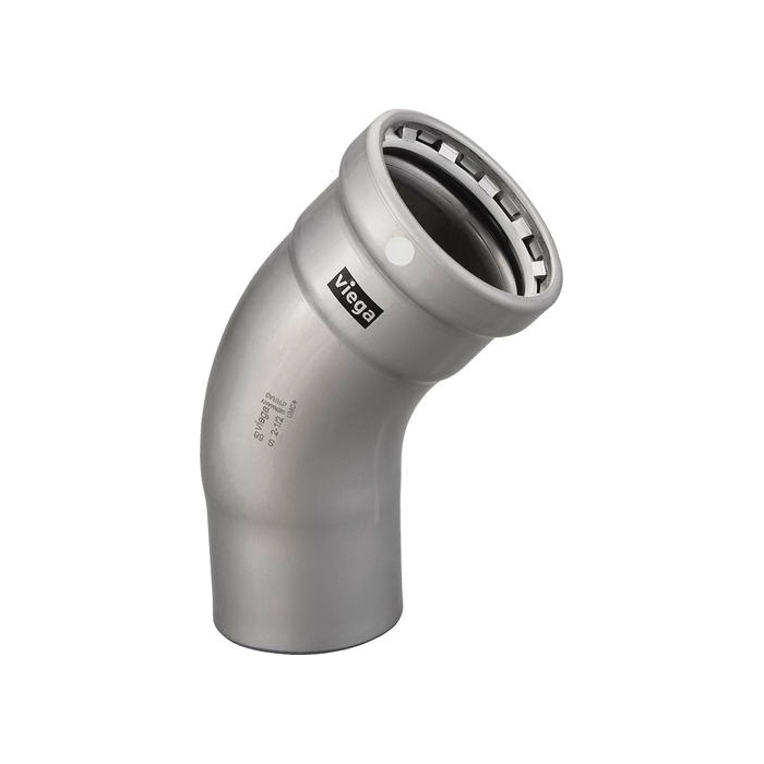 MegaPress&reg; 26555 45 deg Street Elbow, 4 in, Fitting x Press, Carbon Steel, Import