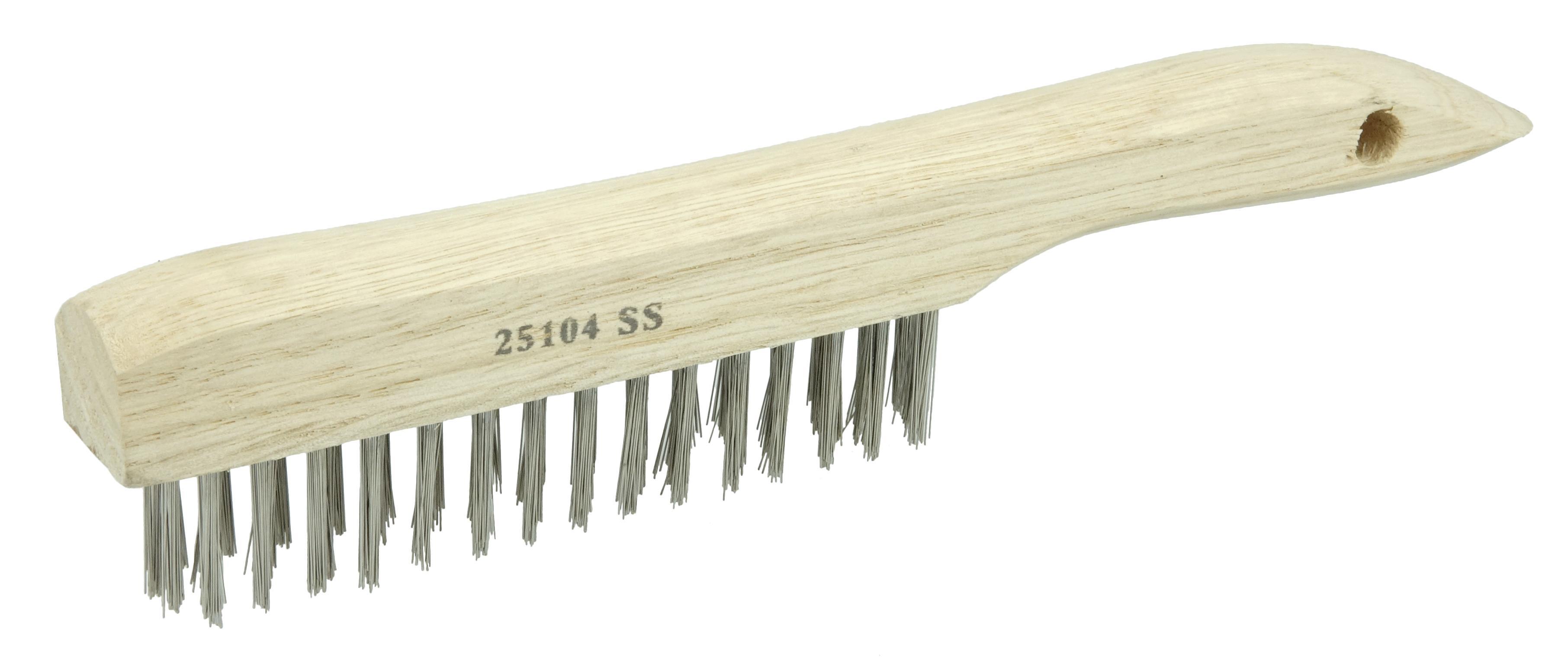 Osborn 0008300800 Economy Scratch Brush, 5-1/4 in L x 1-1/16 in W Brush, 10 in OAL, 1-1/8 in L Stainless Steel Trim