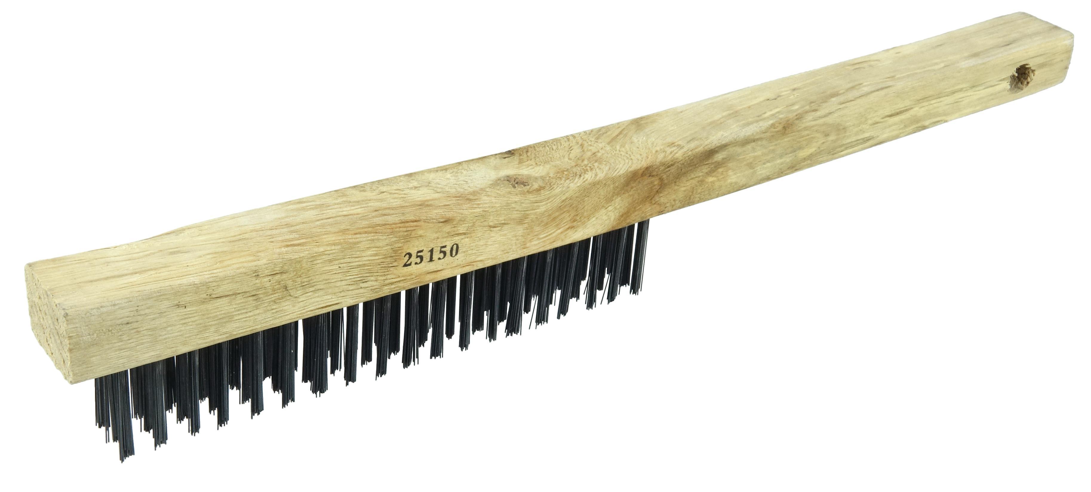 product Weiler® 44055 Scratch Brush With Scraper, 5-1/2 in Brush, 14 in L x 7/8 in W Block, 1-3/16 in L Steel Trim