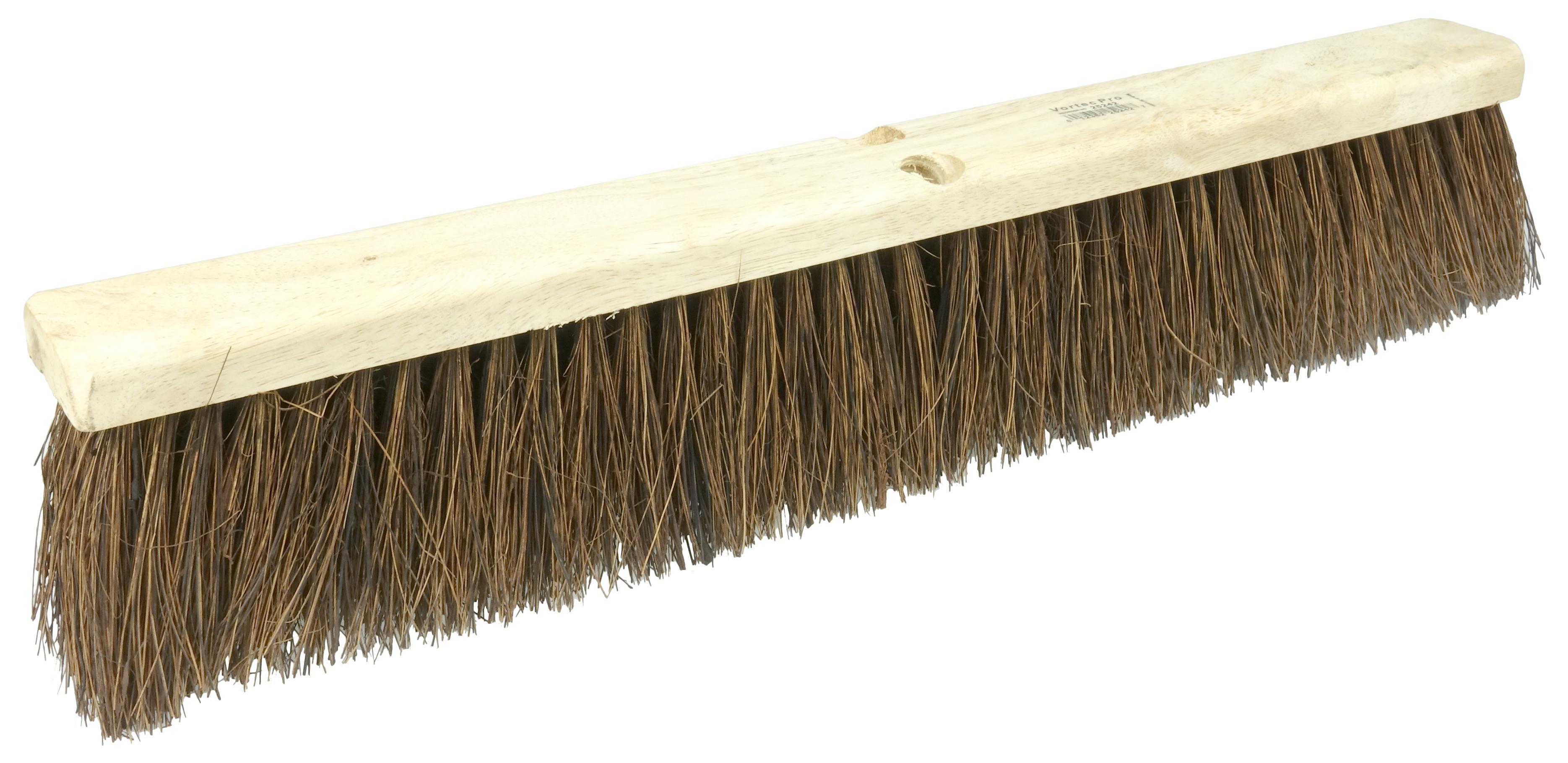 product Weiler® 42134 Push Broom With Wire Center, 18 in OAL, 3 in L Trim, Coarse Sweep Face, Black Tampico Bristle