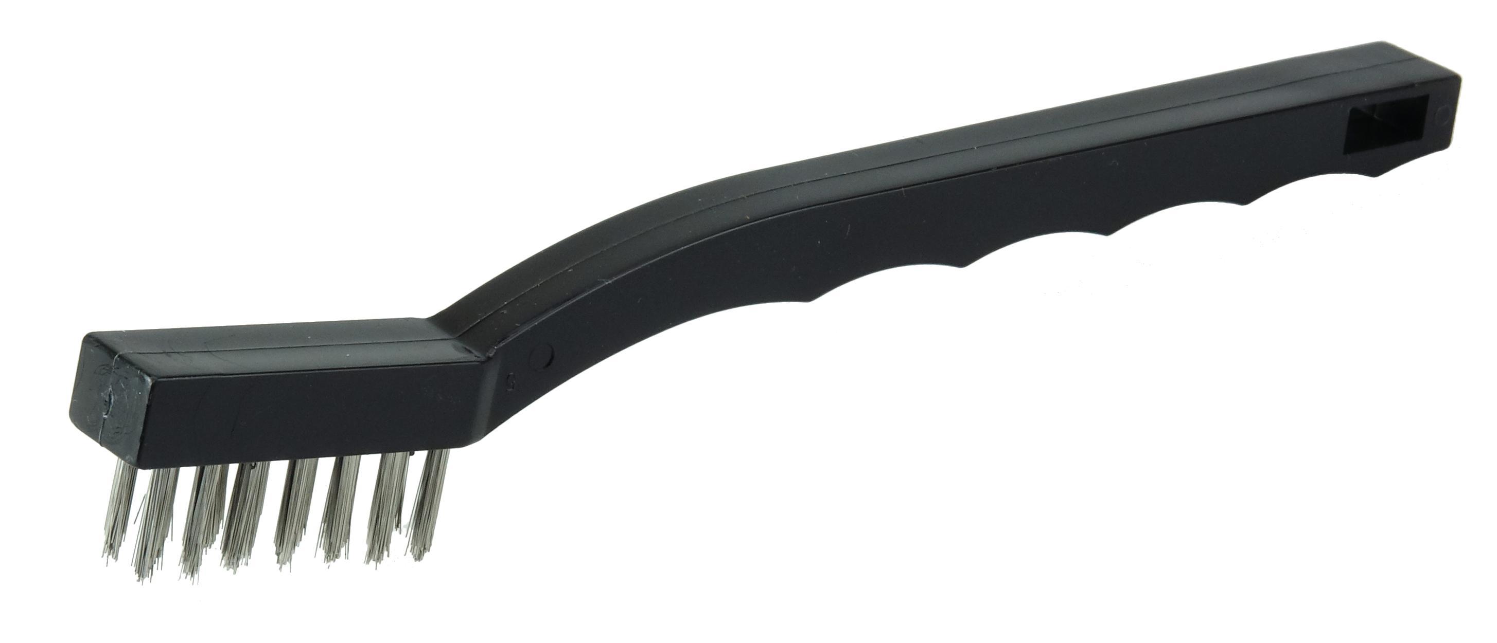 Osborn 0008311200 Economy Small Cleaning Scratch Brush, 3/8 in W Brush, 7-1/4 in OAL, 7/16 in L Brass Trim