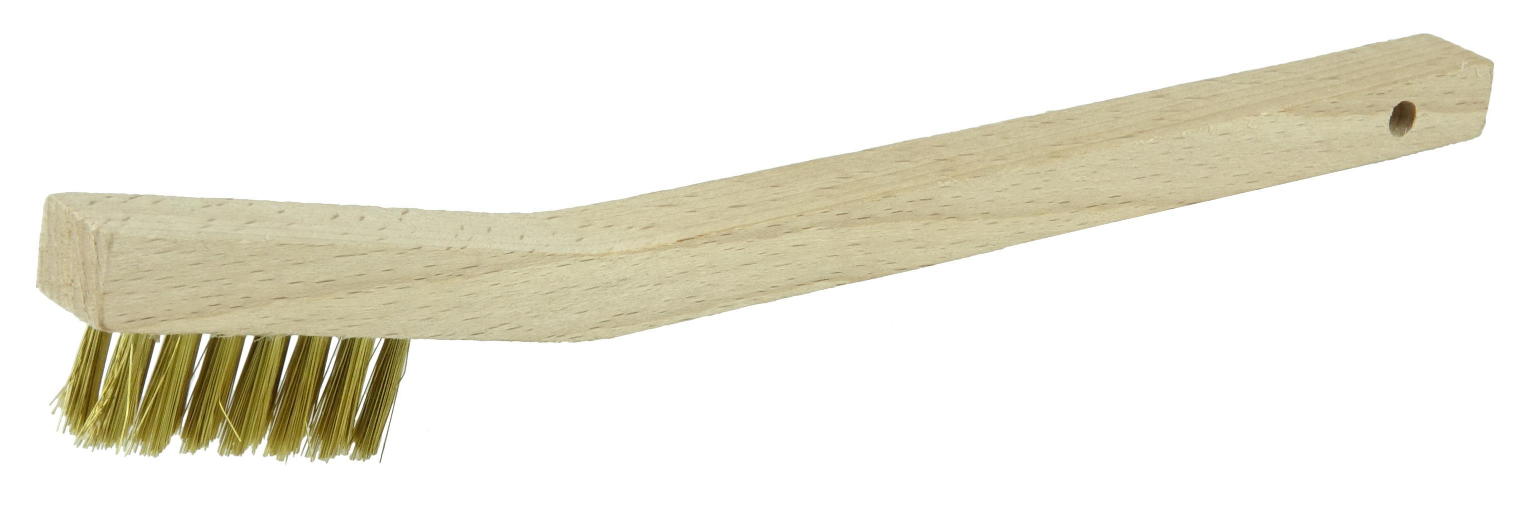 Osborn 0008311100 Economy Small Cleaning Scratch Brush, 3/8 in W Brush, 7-1/4 in OAL, 7/16 in L Stainless Steel Trim