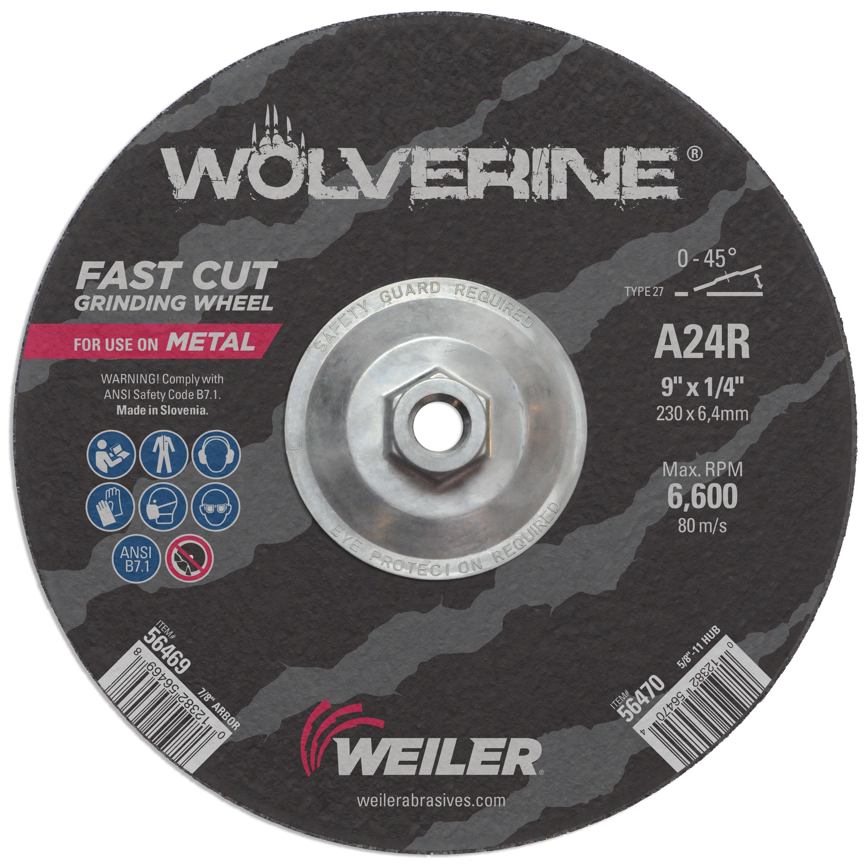 Wolverine&trade; 31367 Fast Cut Coated Abrasive Flap Disc, 7 in Dia Disc, 36 Grit, Very Coarse Grade, Zirconia Alumina Abrasive, Type 29/Angled Disc