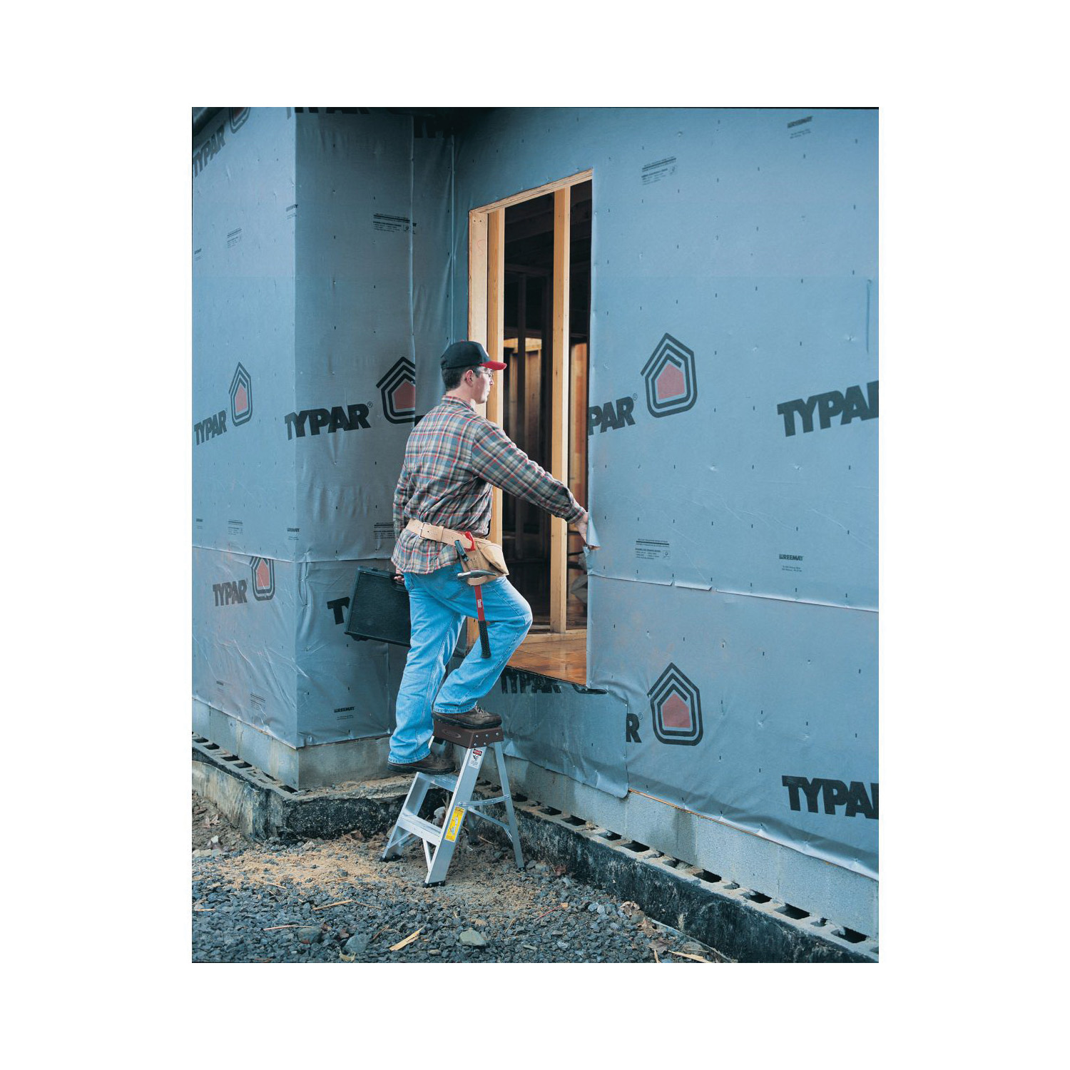 WERNER&reg; 150B Type I Duty Step Stool, 2 ft H, 300 lb Load, 2 Steps, 24 in Top Step, Aluminum