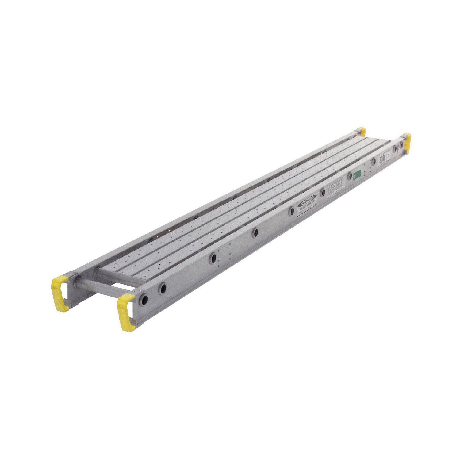 WERNER&reg; 2012 2000 Ladder Jack Stage, 12 ft L x 12 in W x 4 in H, 250 lb Load, Aluminum