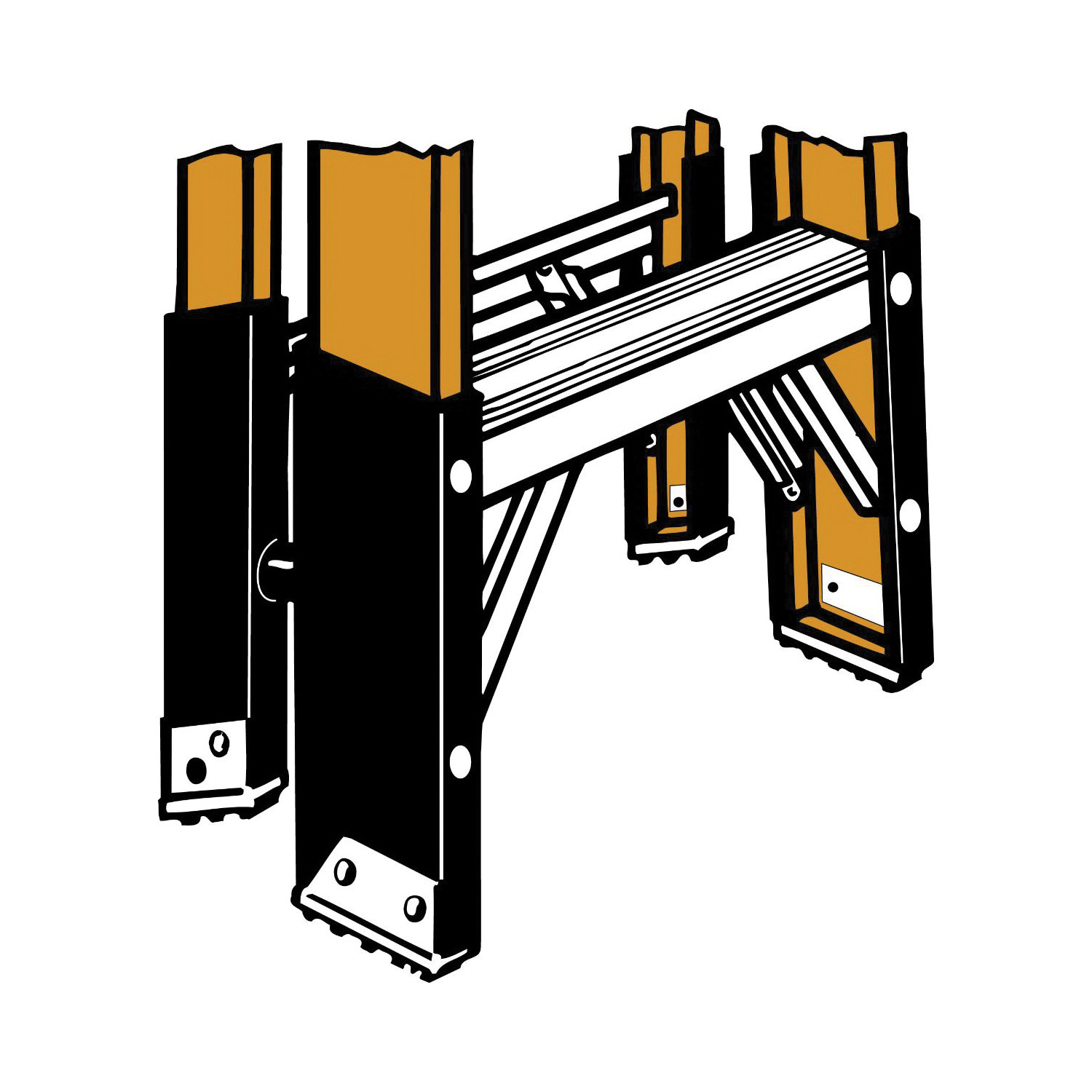 WERNER&reg; 22-2F Step Ladder Protecting Rail Shield, For Use With Front Rail of Specified Step Ladders and Platform Ladder, Fiberglass