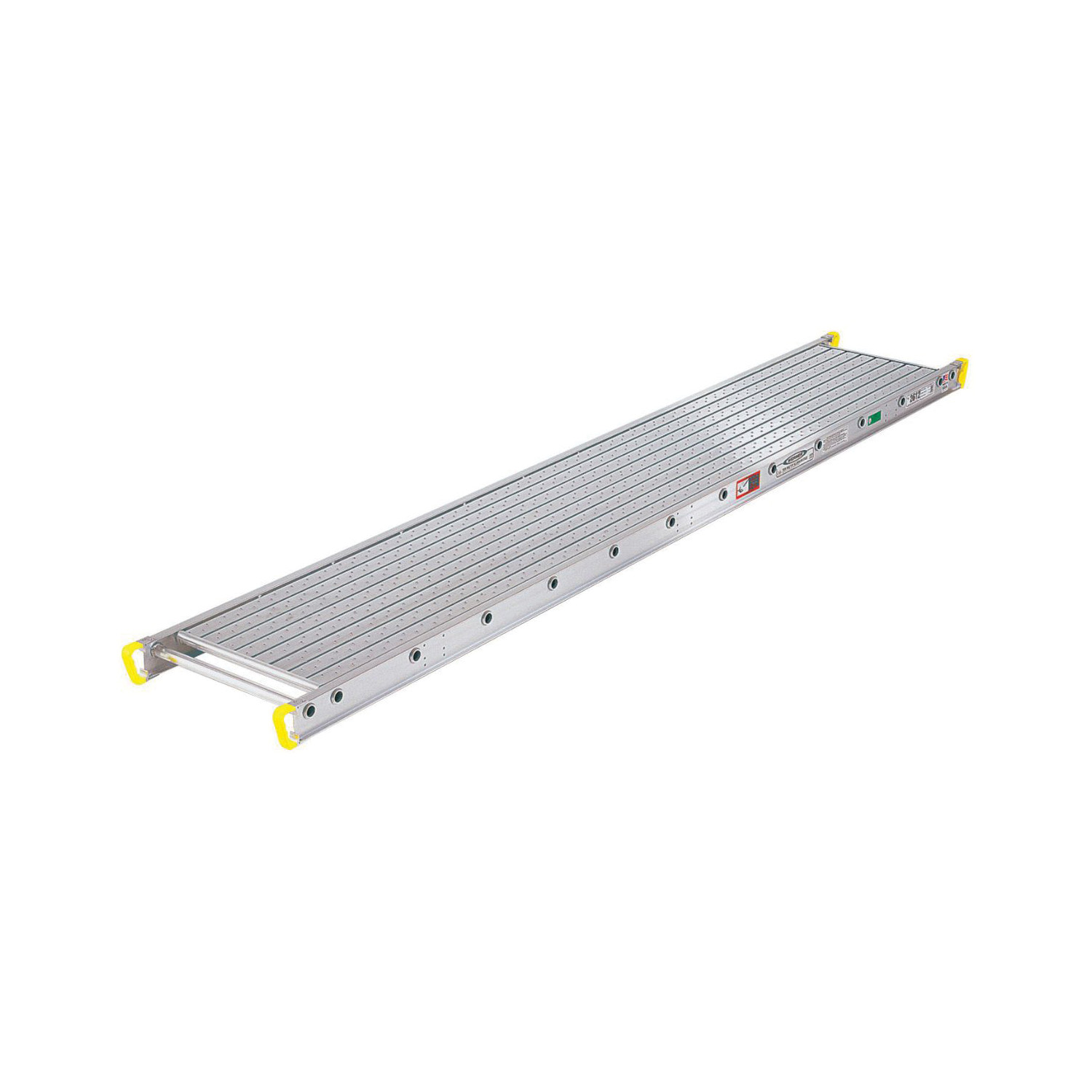 WERNER® 2324 2300 Ladder Jack Stage, 24 ft L x 12 in W x 6 in H, 500 lb Load, Aluminum