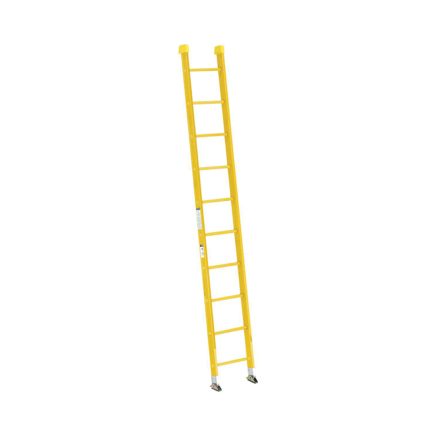 WERNER&reg; 9510-1 9500-1 Specialty Round Rung Extension Ladder, 10 ft OAL, 300 lb Load, Fiberglass, Type IA