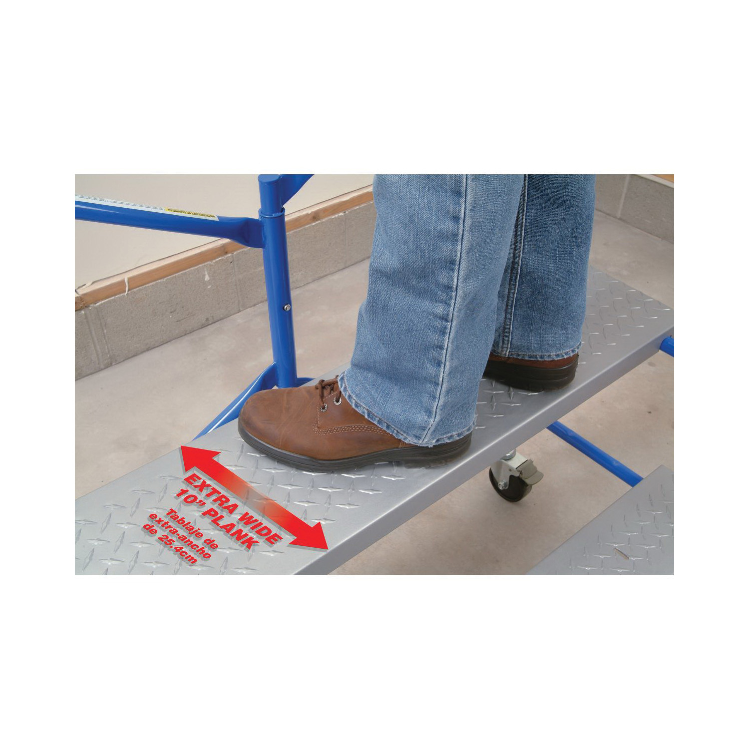 WERNER&reg; PS-48 Portable Scaffold, 25-1/2 in L x 46-1/8 in W x 50-1/8 in H, 500 lb Load, Steel