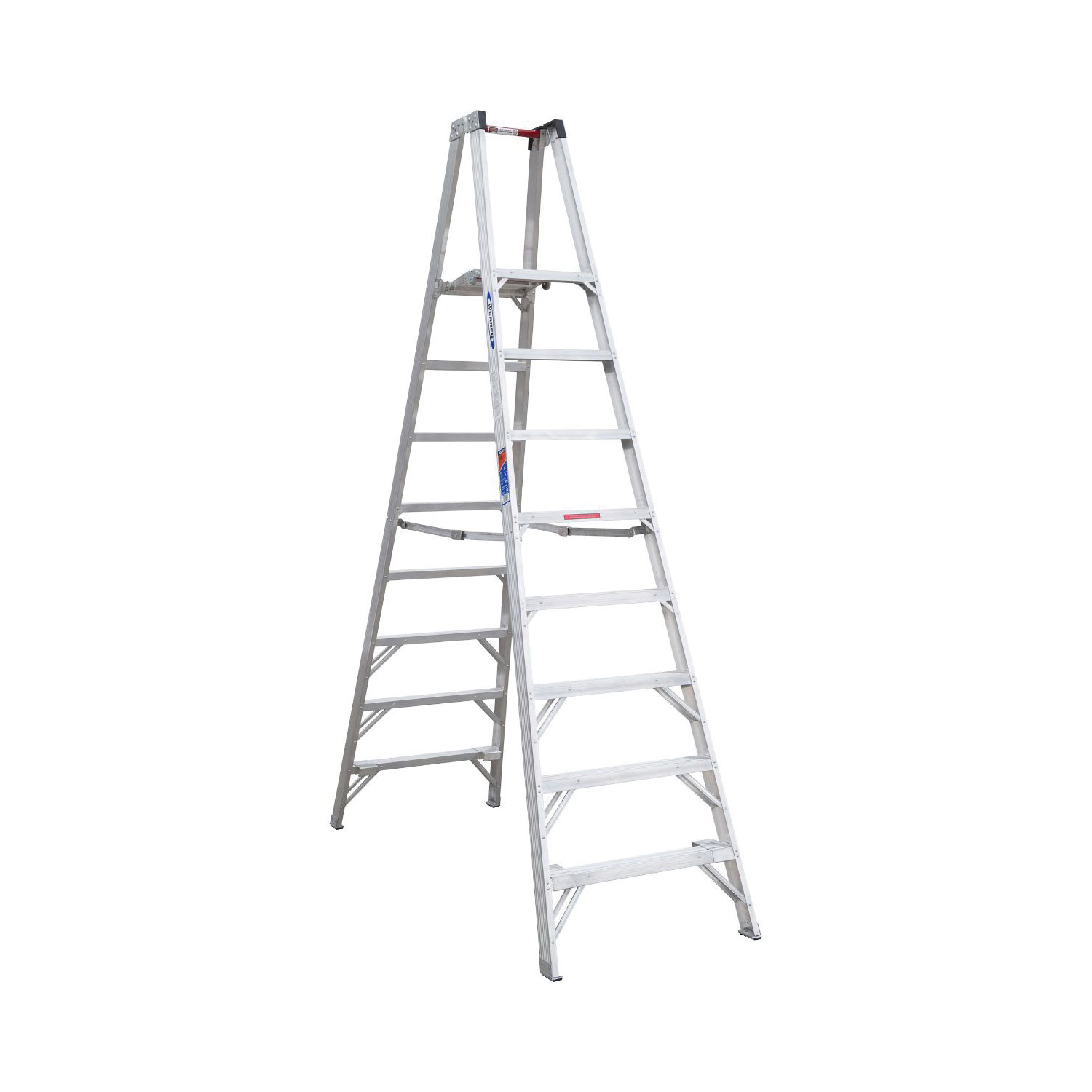WERNER&reg; PT378 PT370 Type IA Platform Ladder, 8 ft Ladder, 300 lb Load, 12-3/4 in W, Aluminum