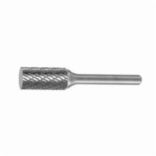 WIDIA METAL REMOVAL 2735657 SB Series Imperial Carbide Burr, Cylindrical - With End Cut (Shape SB) Head, 1/4 in Dia Head, 5/8 in L of Cut, 2 in OAL, Double Cut