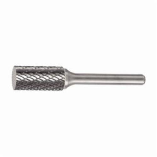 WIDIA METAL REMOVAL 2735566 SC Series Imperial Carbide Burr, Radius End, Cylindrical - Radius End (Shape SC) Head, 1/4 in Dia Head, 5/8 in L of Cut, 2 in OAL, Double Cut