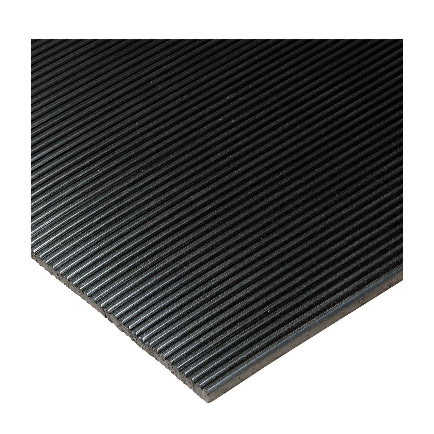 Wearwell&reg; 391.18x3x105BK Solid Anti-Slip Runner, 105 ft L x 3 ft W x 1/8 in THK, Black, PVC