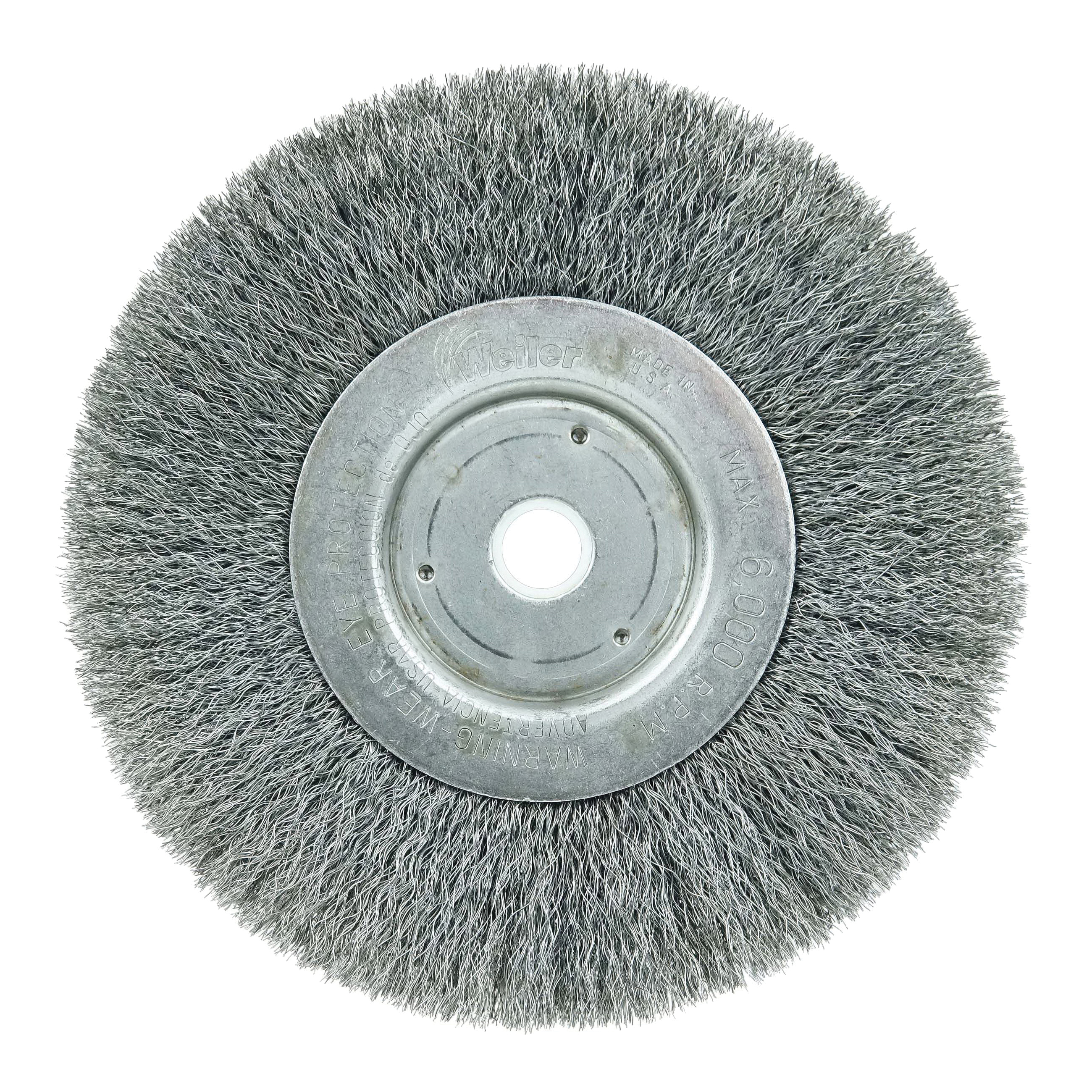 product Osborn 0005103100 Crimped Wire Internal Tube Brush, 1 in Dia x 2-1/2 in L, 5 in OAL, 0.006 in Dia Filament/Wire, Carbon Steel Fill