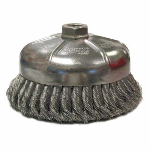 Anderson Products 06621 NH Series Hollow End Cup Brush, 1-3/4 in Dia Brush, 0.0118 in Dia Filament/Wire, Crimped, Carbon Steel Fill