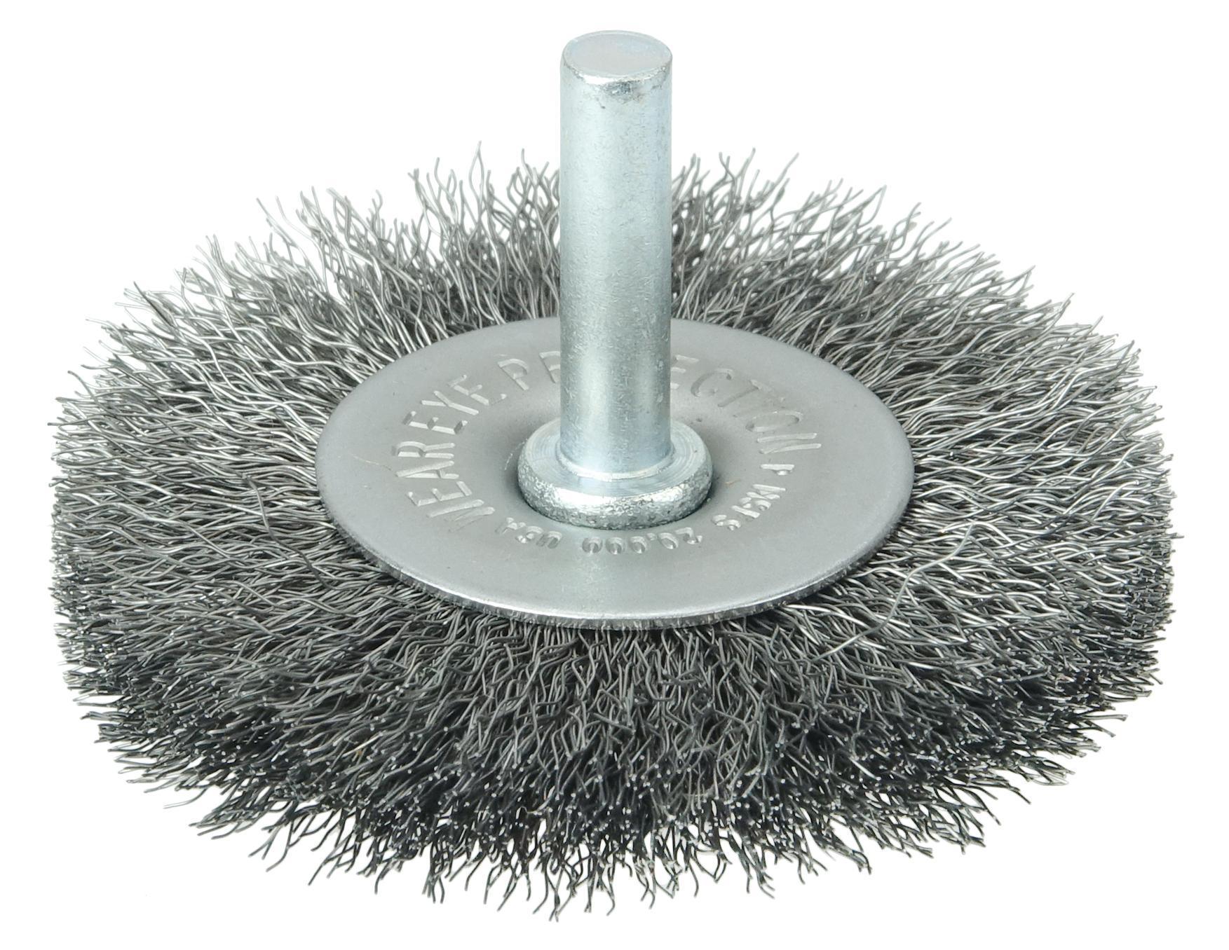 Weiler&reg; 17956 Radial Wheel Brush, 2 in Dia Brush, 0.0118 in Dia Crimped Filament/Wire