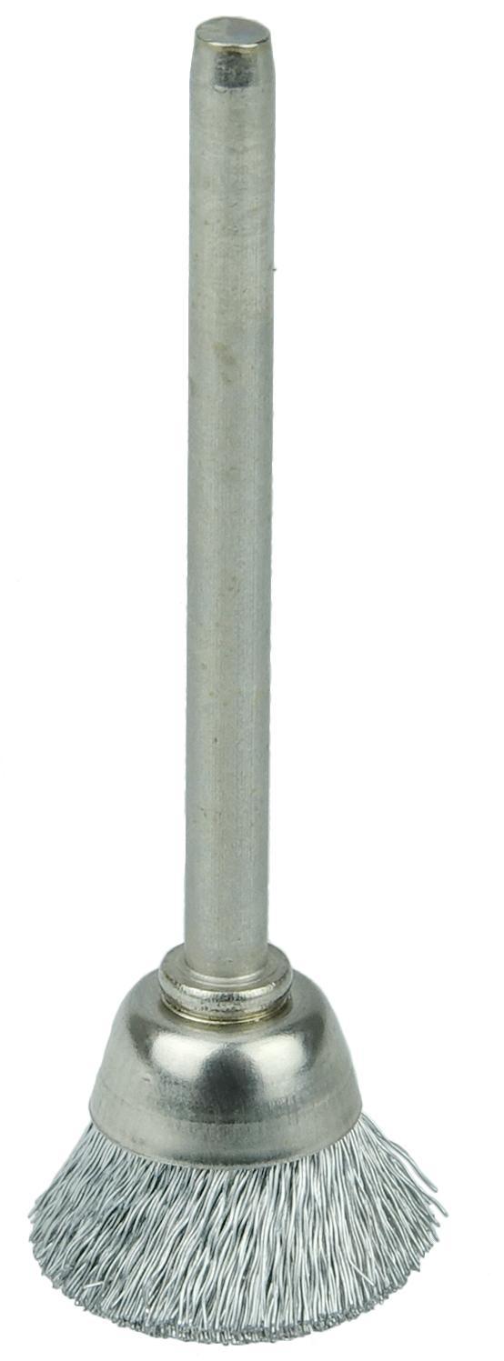 Osborn 0003345900 High Speed Cup Brush With Nut, 2-3/4 in Dia Brush, 5/8-11 Arbor Hole, 0.02 in Dia Filament/Wire, Partial Twist Knot, Steel Fill