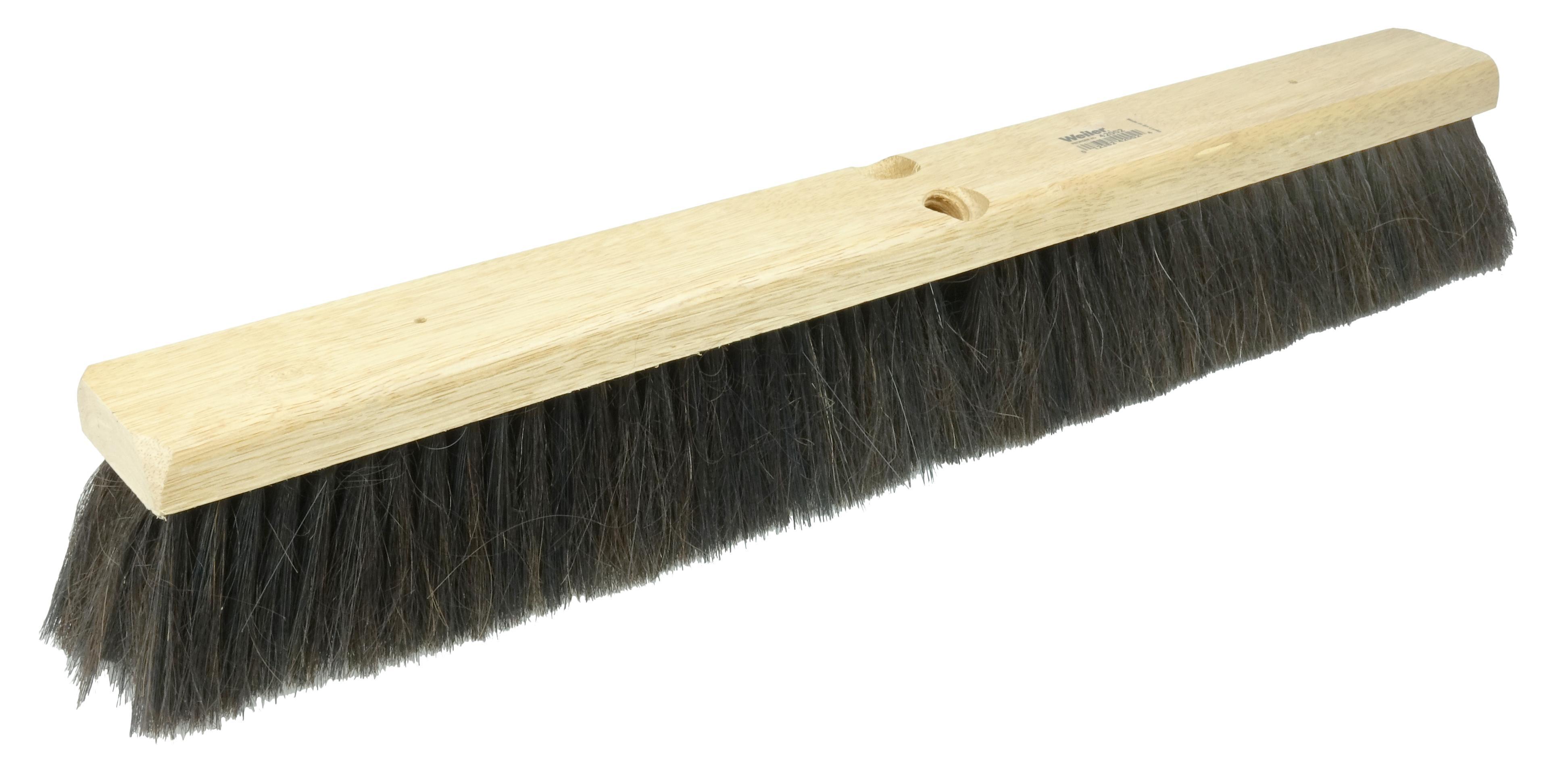 Vortec Pro® 25234 Push Broom, 18 in OAL, 3 in L Trim, Medium Sweep Face, Dark Gray/Black Polystyrene Border/Stiff Polypropylene Bristle
