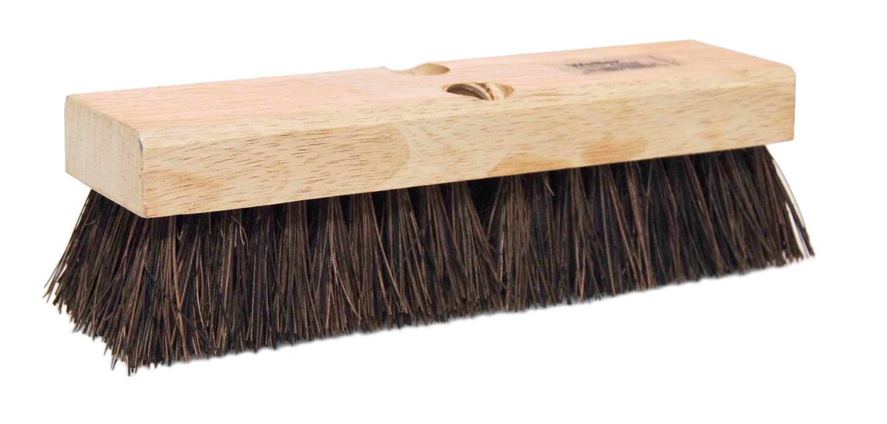Weiler&reg; 44024 Coarse Sweep Square End Scrub Brush, 8 in L Block, 8 in OAL, 1-1/8 in L Tampico Trim