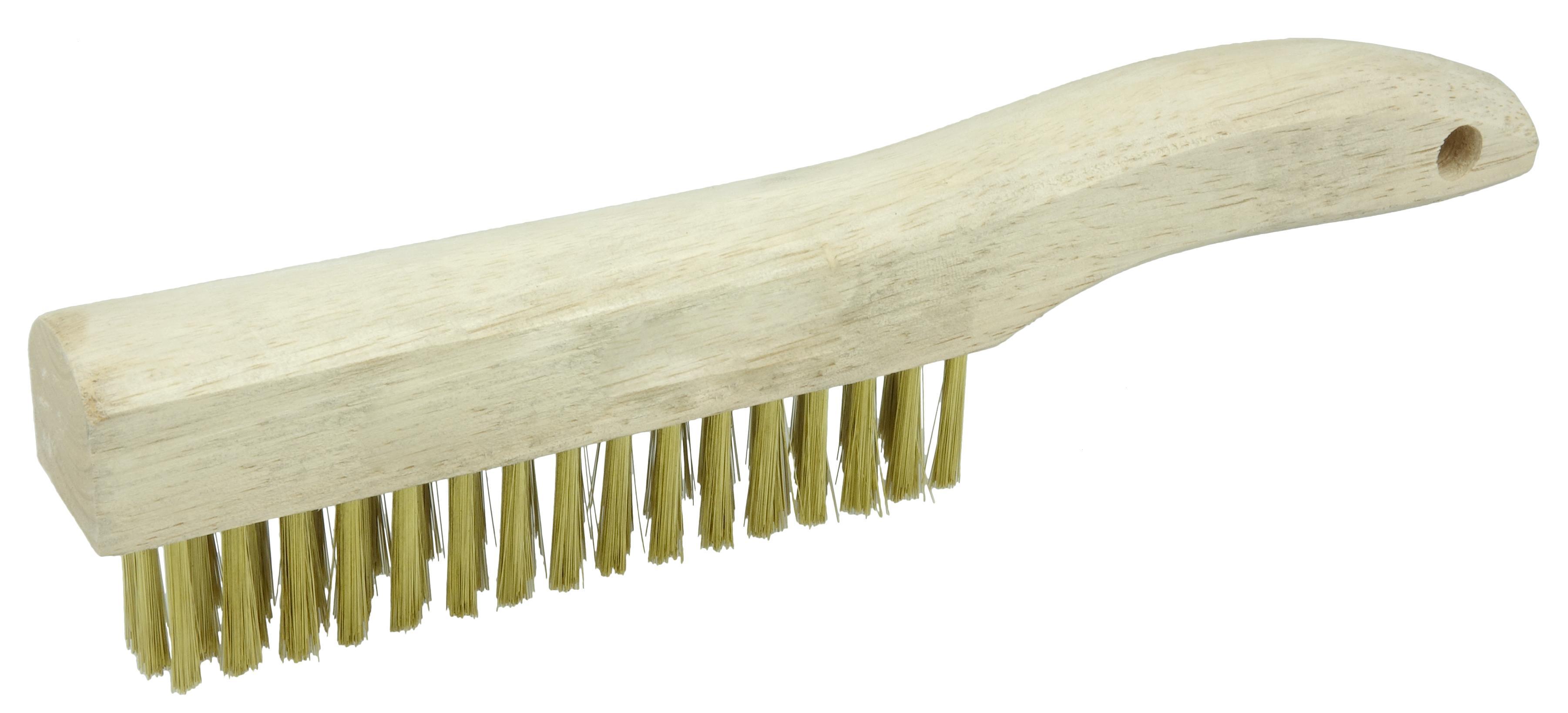 Osborn 0005402000 Scratch Brush, 5-1/4 in L x 1-1/8 in W Brush, 1-1/8 in W Block, 10 in OAL, 1-1/8 in L Phosphorous Bronze Trim