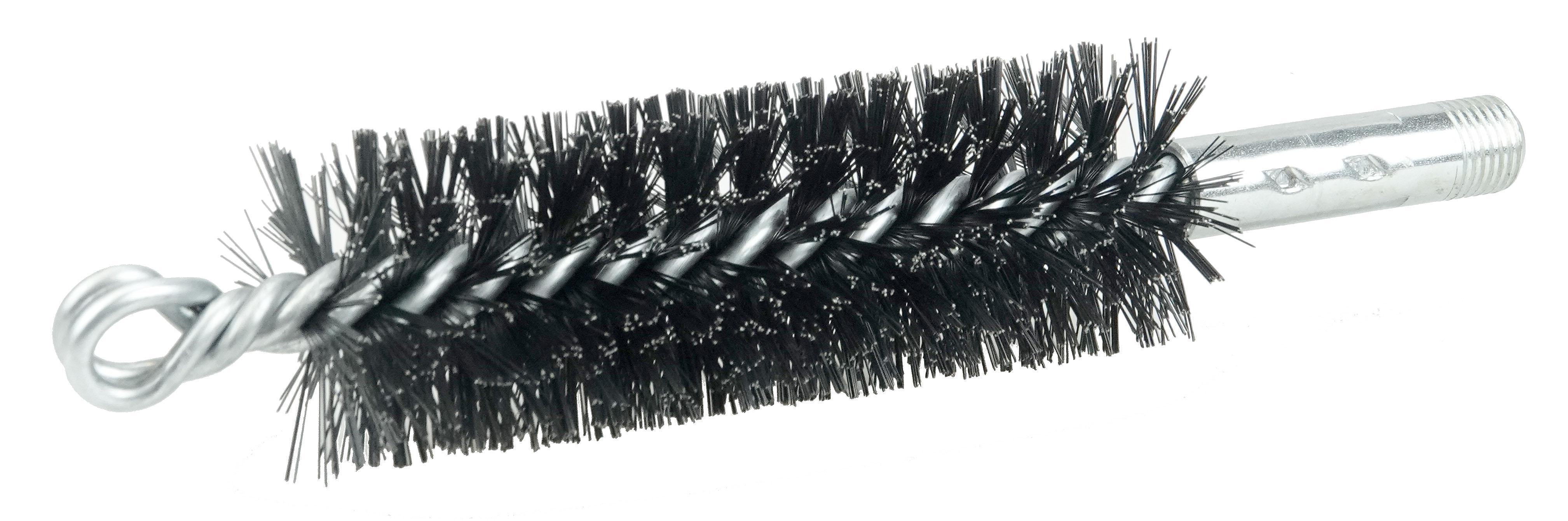 Weiler&reg; 21077 Round Wire Power Tube Brush, 7/8 in Dia x 1 in L, 3-1/2 in OAL, 0.006 in Dia Filament/Wire, Steel Fill